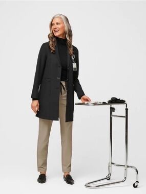 FIGS Threads for Threads Black Seamless Mock Neck Long Sleeve Underscrub M